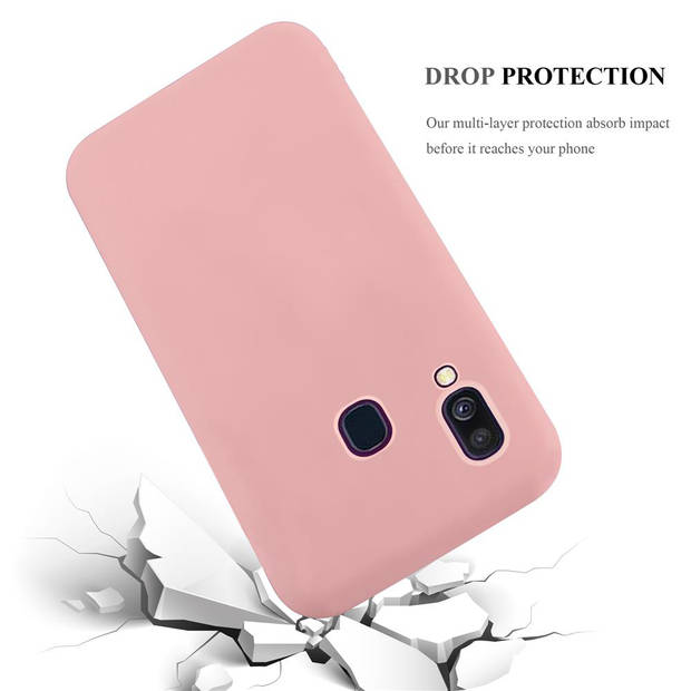 Cadorabo Hoesje geschikt voor Samsung Galaxy A40 in CANDY ROZE - Beschermhoes TPU silicone Case Cover