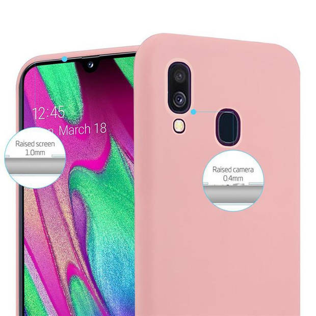 Cadorabo Hoesje geschikt voor Samsung Galaxy A40 in CANDY ROZE - Beschermhoes TPU silicone Case Cover