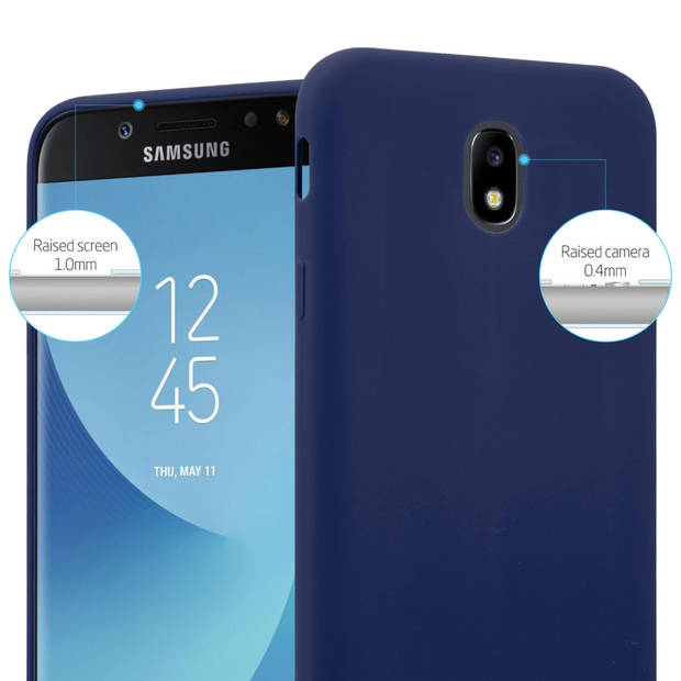 Cadorabo Hoesje geschikt voor Samsung Galaxy J5 2017 US Version in CANDY DONKER BLAUW - Beschermhoes TPU silicone Case