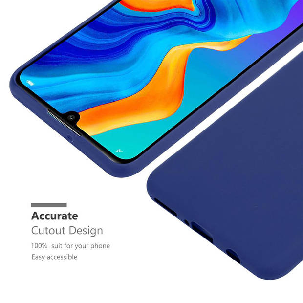 Cadorabo Hoesje geschikt voor Huawei P30 LITE in CANDY DONKER BLAUW - Beschermhoes TPU silicone Case Cover