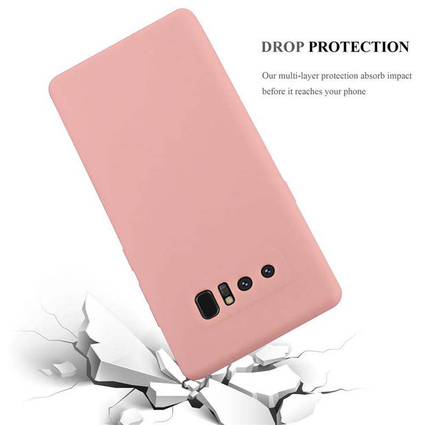 Cadorabo Hoesje geschikt voor Samsung Galaxy NOTE 8 in CANDY ROZE - Beschermhoes TPU silicone Case Cover