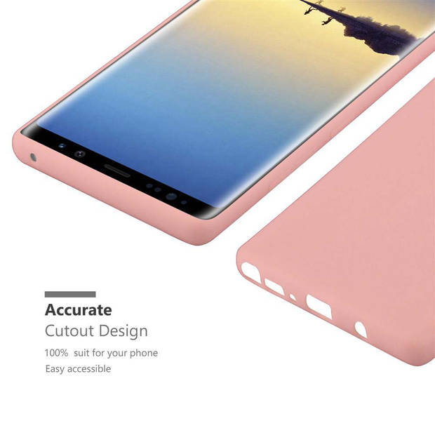 Cadorabo Hoesje geschikt voor Samsung Galaxy NOTE 8 in CANDY ROZE - Beschermhoes TPU silicone Case Cover