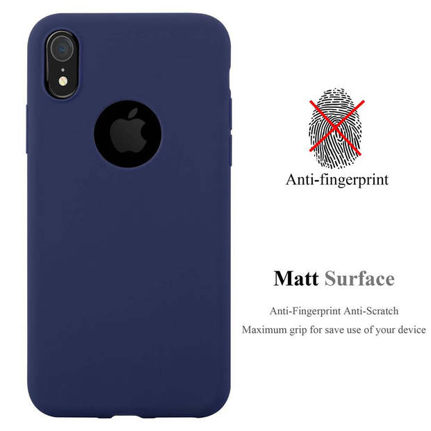 Cadorabo Hoesje geschikt voor Apple iPhone XR in CANDY DONKER BLAUW - Beschermhoes TPU silicone Case Cover