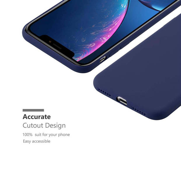 Cadorabo Hoesje geschikt voor Apple iPhone XR in CANDY DONKER BLAUW - Beschermhoes TPU silicone Case Cover