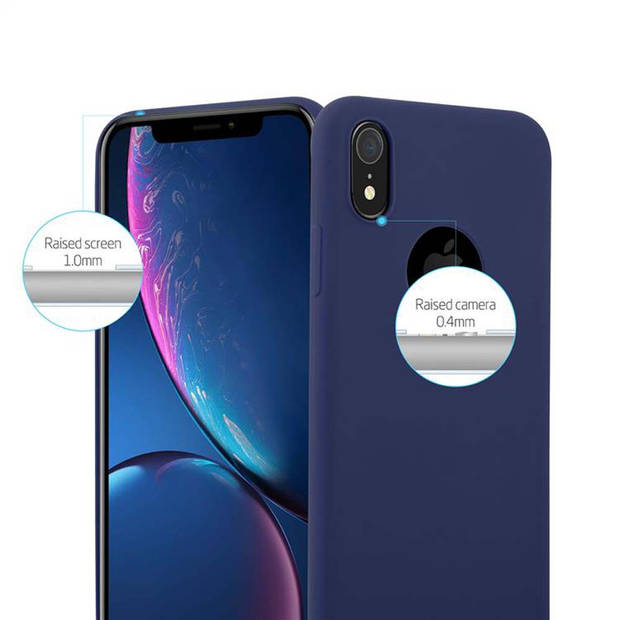 Cadorabo Hoesje geschikt voor Apple iPhone XR in CANDY DONKER BLAUW - Beschermhoes TPU silicone Case Cover