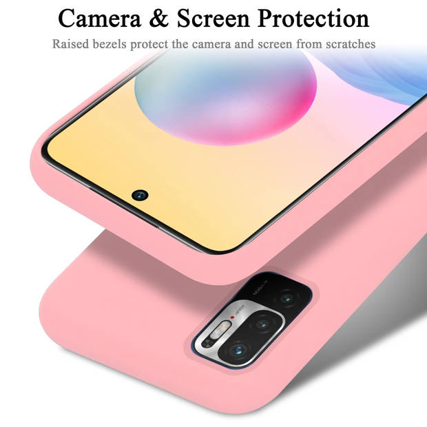 Cadorabo Hoesje geschikt voor Xiaomi RedMi NOTE 10 5G / POCO M3 PRO 5G Case in LIQUID ROZE - Beschermhoes TPU silicone