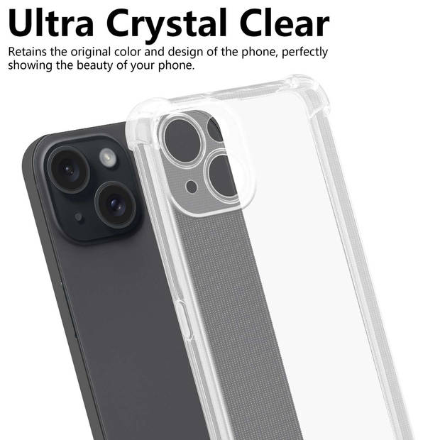 Cadorabo Hoesje geschikt voor Apple iPhone 15 PLUS in Doorzichtig - Beschermhoes Cover gemaakt van TPU Silicone Case