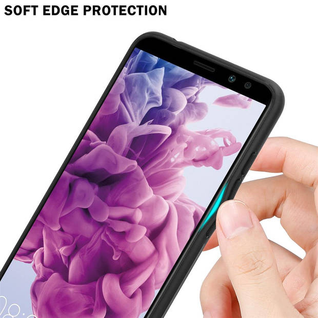 Cadorabo Hoesje geschikt voor Huawei MATE 10 LITE in ROOD - ZWART - Tweekleurige beschermhoes TPU-silicone Case Cover