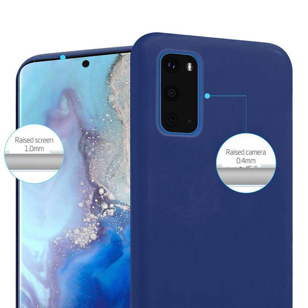 Cadorabo Hoesje geschikt voor Samsung Galaxy S20 in CANDY DONKER BLAUW - Beschermhoes TPU silicone Case Cover