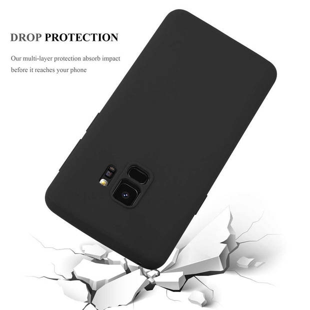 Cadorabo Hoesje geschikt voor Samsung Galaxy S9 in CANDY ZWART - Beschermhoes TPU silicone Case Cover