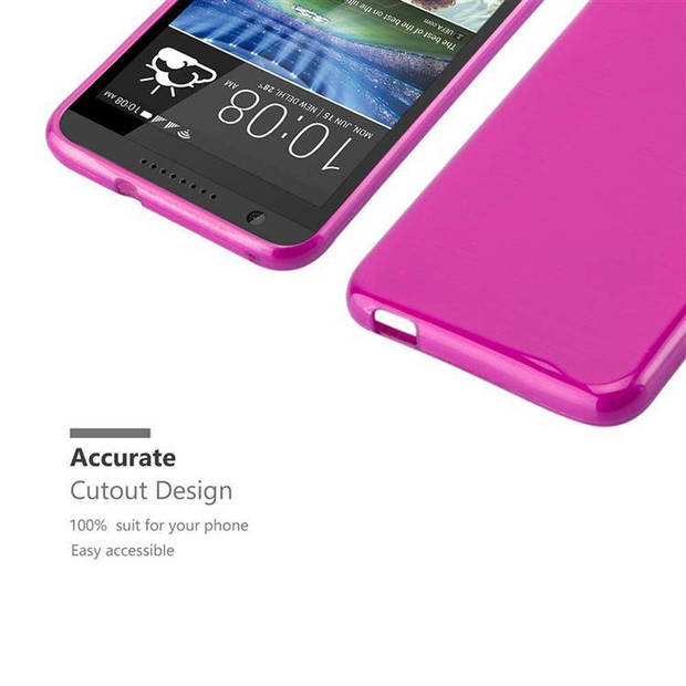 Cadorabo Hoesje geschikt voor HTC Desire 820 in ROZE - Beschermhoes TPU silicone Case Cover Brushed