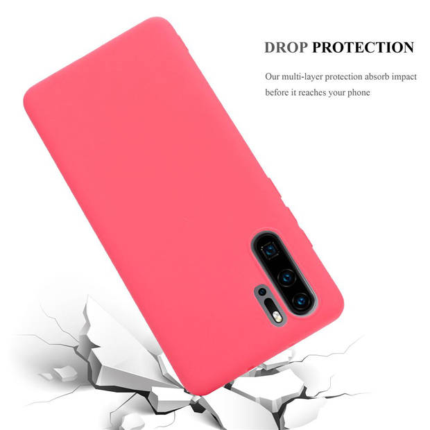 Cadorabo Hoesje geschikt voor Huawei P30 PRO in CANDY ROOD - Beschermhoes TPU silicone Case Cover