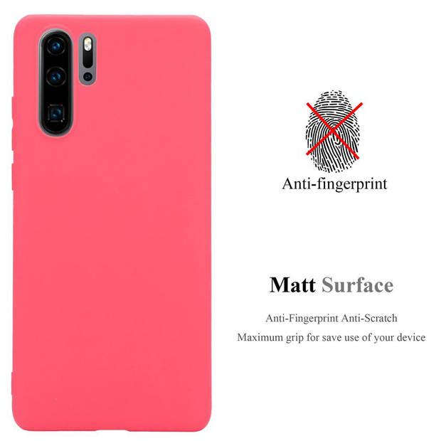 Cadorabo Hoesje geschikt voor Huawei P30 PRO in CANDY ROOD - Beschermhoes TPU silicone Case Cover