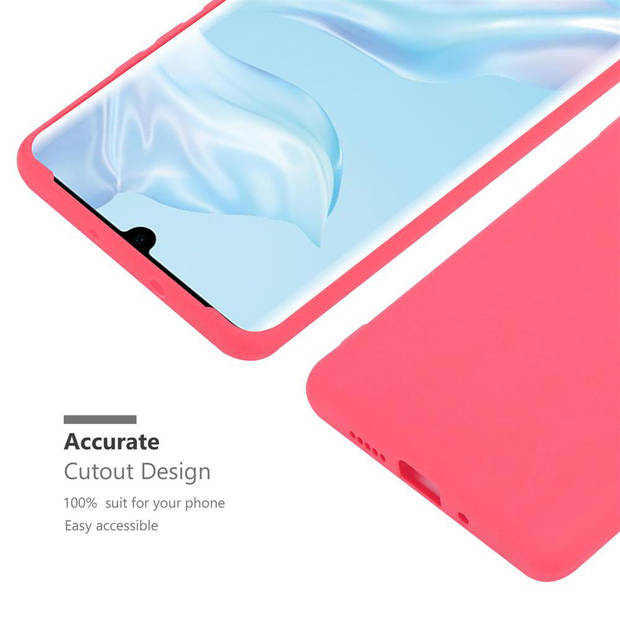 Cadorabo Hoesje geschikt voor Huawei P30 PRO in CANDY ROOD - Beschermhoes TPU silicone Case Cover