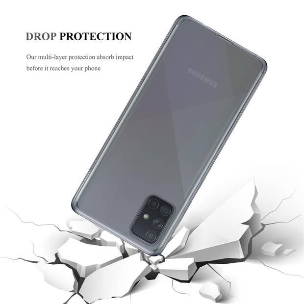 Cadorabo Hoesje geschikt voor Samsung Galaxy A71 4G in VOLLEDIG TRANSPARANT - Beschermhoes Cover gemaakt van TPU