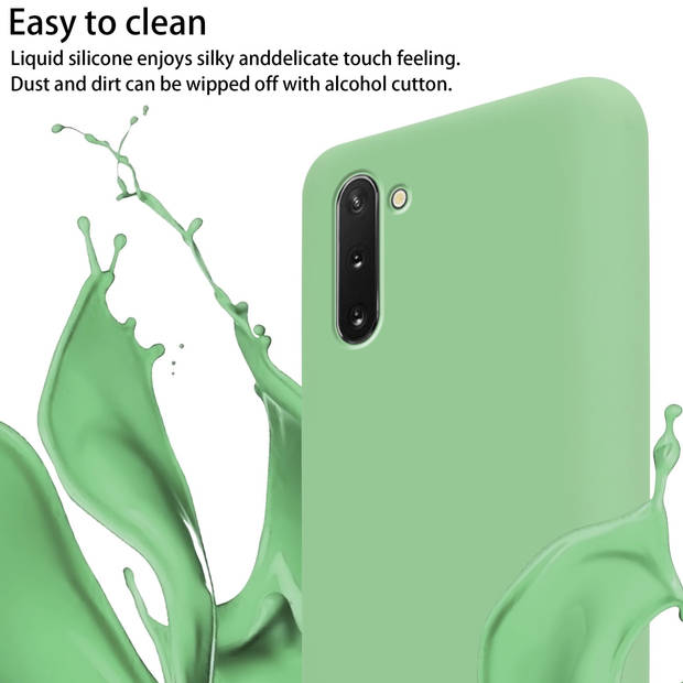 Cadorabo Mobiele telefoon ketting geschikt voor Samsung Galaxy NOTE 10 Hoesje in LIQUID LICHT GROEN - Silicone