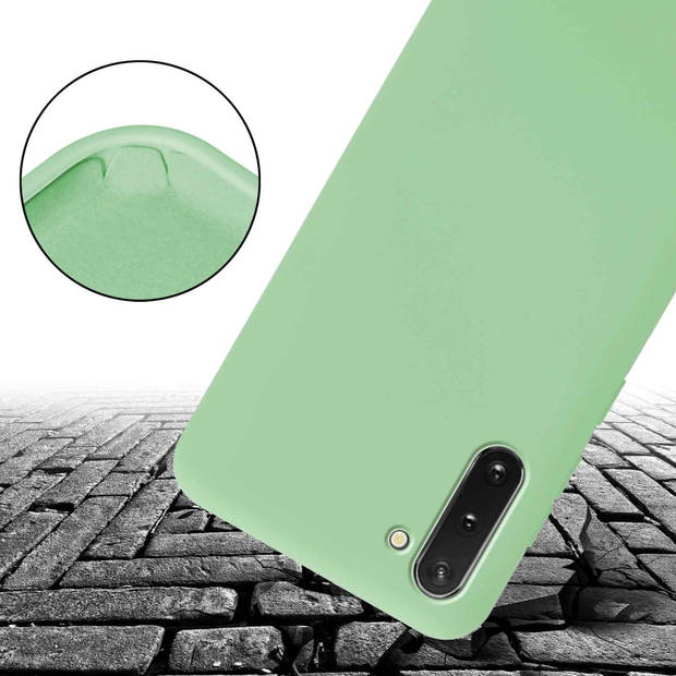 Cadorabo Mobiele telefoon ketting geschikt voor Samsung Galaxy NOTE 10 Hoesje in LIQUID LICHT GROEN - Silicone