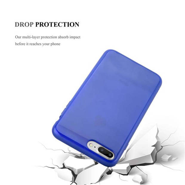 Cadorabo Hoesje geschikt voor Apple iPhone 7 PLUS / 7S PLUS / 8 PLUS in BLAUW - Beschermhoes TPU silicone Case Cover