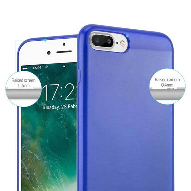 Cadorabo Hoesje geschikt voor Apple iPhone 7 PLUS / 7S PLUS / 8 PLUS in BLAUW - Beschermhoes TPU silicone Case Cover