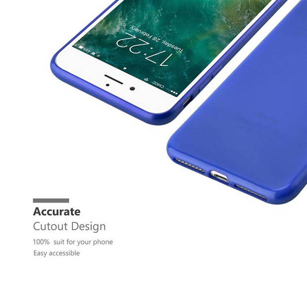 Cadorabo Hoesje geschikt voor Apple iPhone 7 PLUS / 7S PLUS / 8 PLUS in BLAUW - Beschermhoes TPU silicone Case Cover