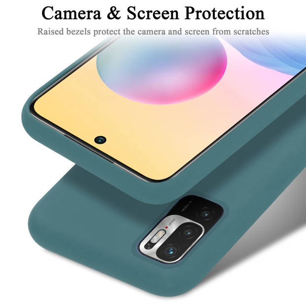 Cadorabo Hoesje geschikt voor Xiaomi RedMi NOTE 10 5G / POCO M3 PRO 5G Case in LIQUID GROEN - Beschermhoes TPU silicone