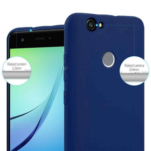 Cadorabo Hoesje geschikt voor Huawei NOVA in CANDY DONKER BLAUW - Beschermhoes TPU silicone Case Cover