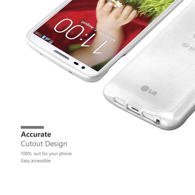 Cadorabo Hoesje geschikt voor LG G2 MINI in ZILVER - Beschermhoes TPU silicone Case Cover Brushed