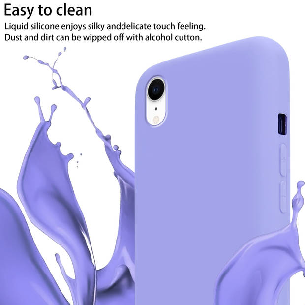 Cadorabo Mobiele telefoon ketting geschikt voor Apple iPhone XR Hoesje in LIQUID LICHT PAARS - Silicone beschermhoes