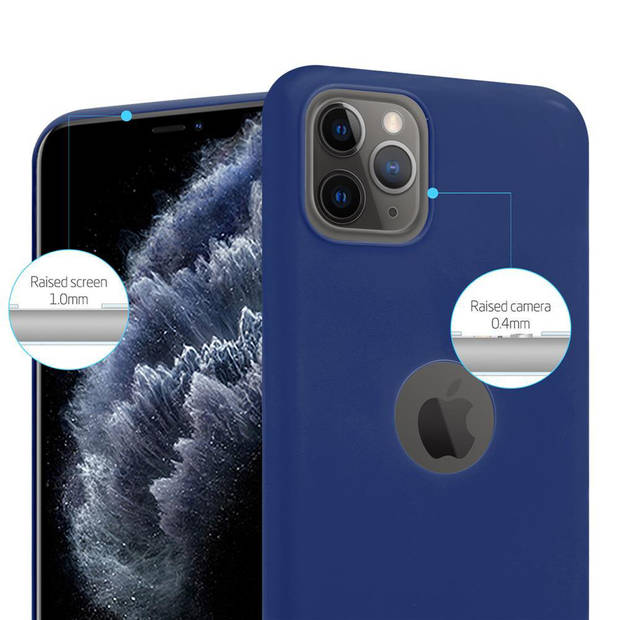 Cadorabo Hoesje geschikt voor Apple iPhone 11 PRO MAX in CANDY DONKER BLAUW - Beschermhoes TPU silicone Case Cover