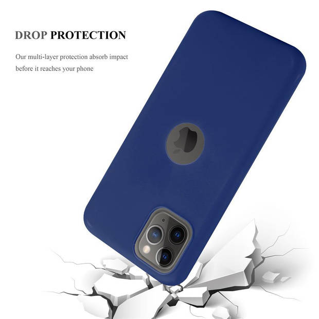 Cadorabo Hoesje geschikt voor Apple iPhone 11 PRO MAX in CANDY DONKER BLAUW - Beschermhoes TPU silicone Case Cover