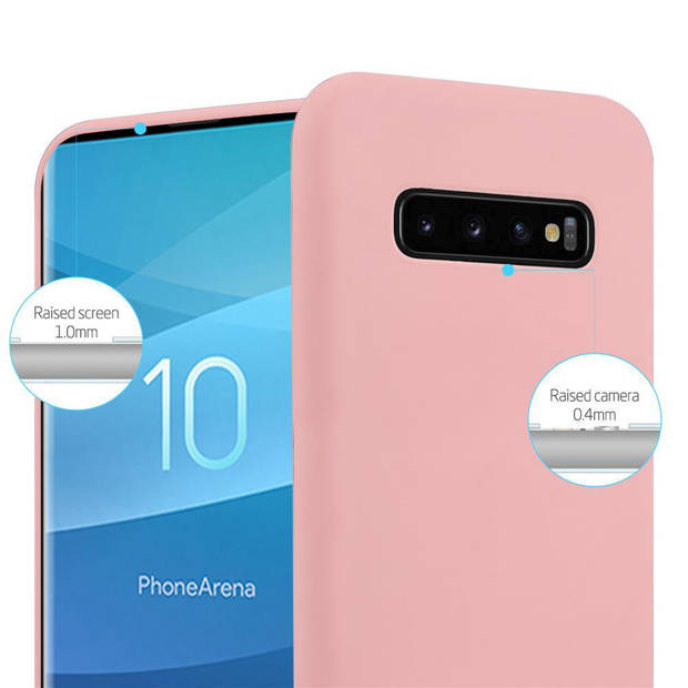 Cadorabo Hoesje geschikt voor Samsung Galaxy S10 PLUS in CANDY ROZE - Beschermhoes TPU silicone Case Cover