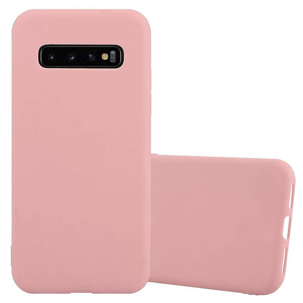 Cadorabo Hoesje geschikt voor Samsung Galaxy S10 PLUS in CANDY ROZE - Beschermhoes TPU silicone Case Cover