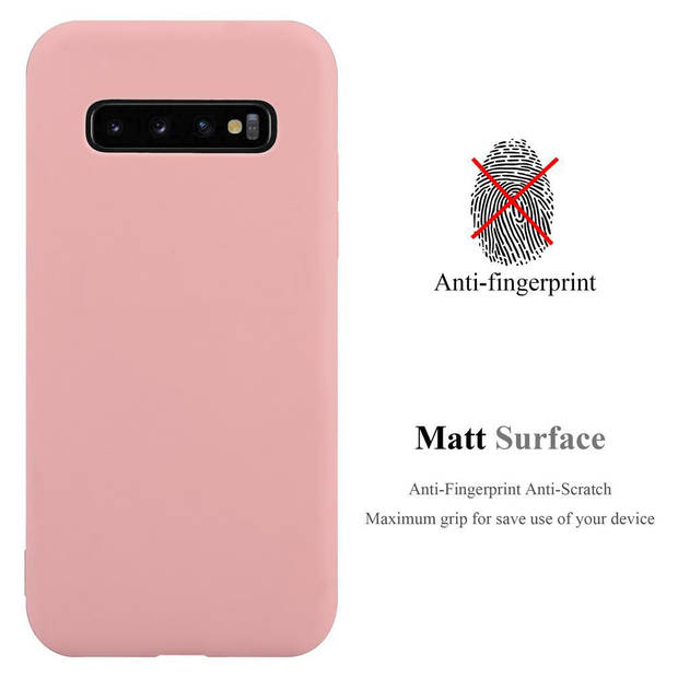 Cadorabo Hoesje geschikt voor Samsung Galaxy S10 PLUS in CANDY ROZE - Beschermhoes TPU silicone Case Cover