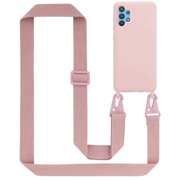 Cadorabo Mobiele telefoon ketting geschikt voor Samsung Galaxy A72 4G / 5G Hoesje in LIQUID ROZE - Silicone beschermhoes