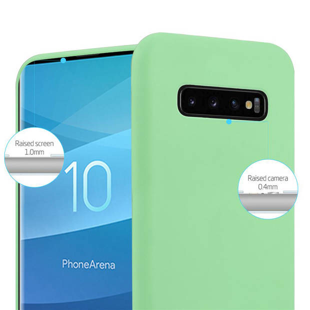 Cadorabo Hoesje geschikt voor Samsung Galaxy S10 PLUS in CANDY PASTEL GROEN - Beschermhoes TPU silicone Case Cover