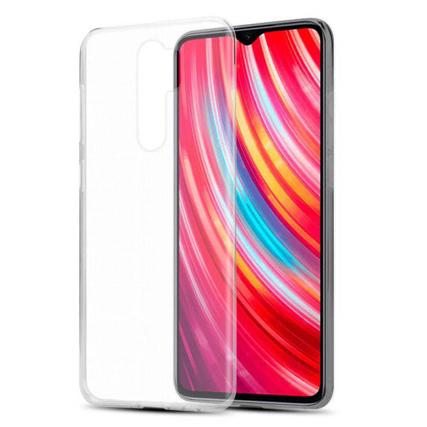 Cadorabo Hoesje geschikt voor Xiaomi RedMi NOTE 8 PRO in VOLLEDIG TRANSPARANT - Beschermhoes Cover gemaakt van TPU