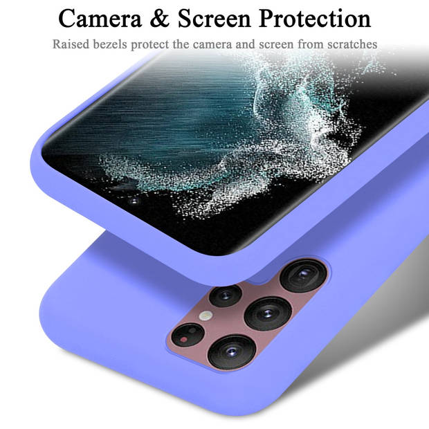 Cadorabo Hoesje geschikt voor Samsung Galaxy S22 ULTRA Case in LIQUID LICHT PAARS - Beschermhoes TPU silicone Cover