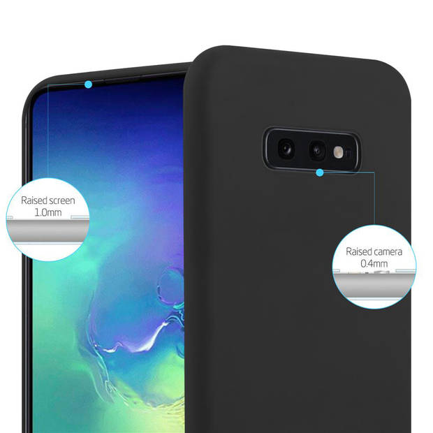 Cadorabo Hoesje geschikt voor Samsung Galaxy S10e in CANDY ZWART - Beschermhoes TPU silicone Case Cover