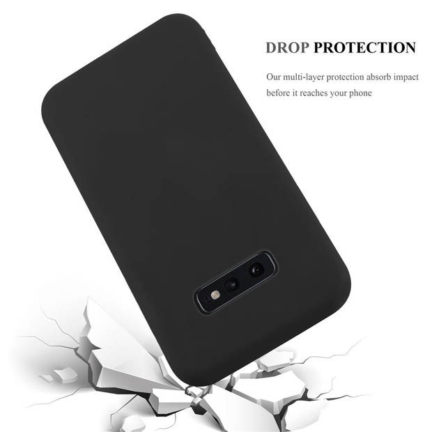 Cadorabo Hoesje geschikt voor Samsung Galaxy S10e in CANDY ZWART - Beschermhoes TPU silicone Case Cover