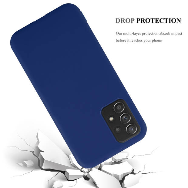 Cadorabo Hoesje geschikt voor Samsung Galaxy A52 (4G / 5G) / A52s in CANDY DONKER BLAUW - Beschermhoes TPU silicone Case