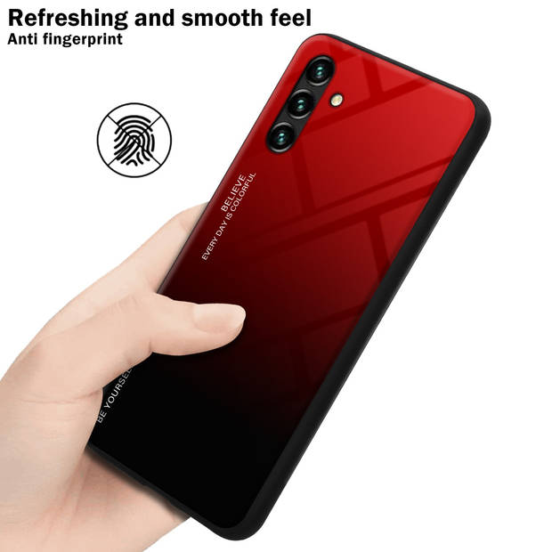 Cadorabo Hoesje geschikt voor Samsung Galaxy A13 5G in ROOD - ZWART - Tweekleurige beschermhoes TPU-silicone Case Cover