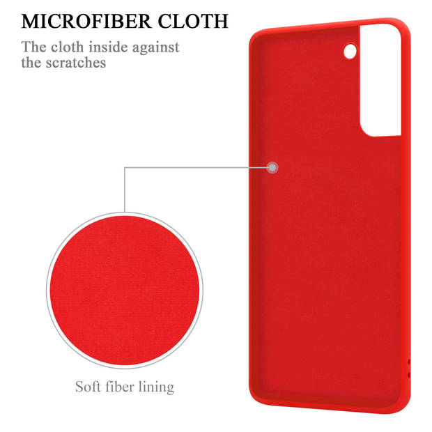 Cadorabo Hoesje geschikt voor Samsung Galaxy S22 PLUS in LIQUID ROOD - Beschermhoes van TPU silicone Case Cover met ring