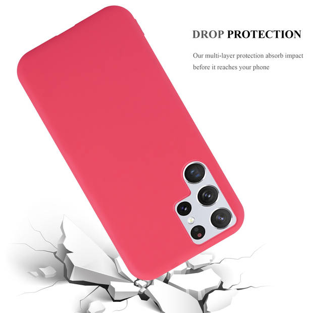 Cadorabo Hoesje geschikt voor Samsung Galaxy S22 ULTRA in CANDY ROOD - Beschermhoes TPU silicone Case Cover