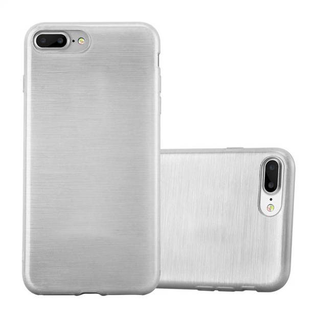 Cadorabo Hoesje geschikt voor Apple iPhone 7 PLUS / 7S PLUS / 8 PLUS in ZILVER - Beschermhoes TPU silicone Case Cover