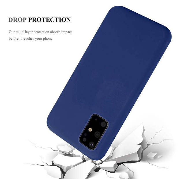 Cadorabo Hoesje geschikt voor Samsung Galaxy S20 PLUS in CANDY DONKER BLAUW - Beschermhoes TPU silicone Case Cover