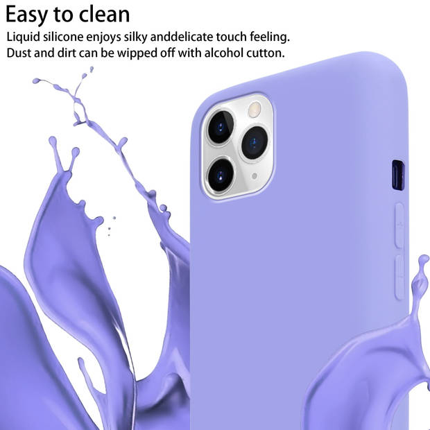 Cadorabo Mobiele telefoon ketting geschikt voor Apple iPhone 11 PRO MAX Hoesje in LIQUID LICHT PAARS - Silicone