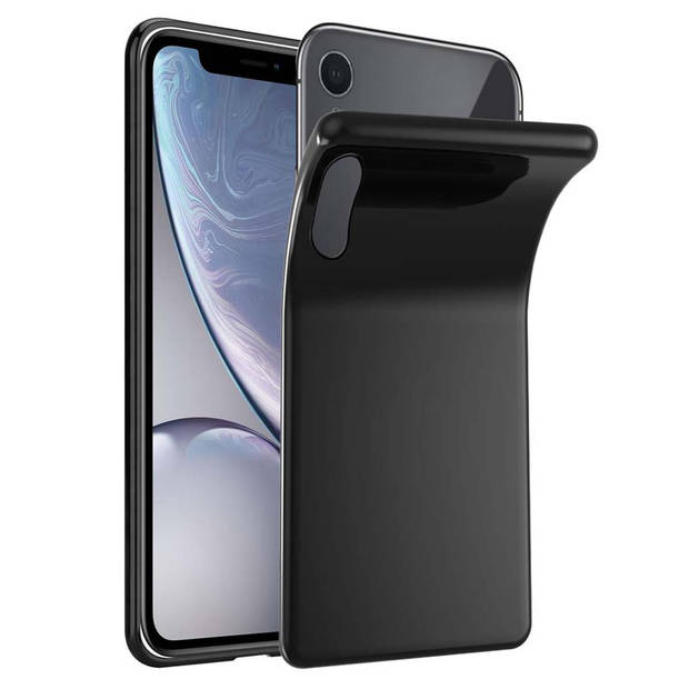 Cadorabo Hoesje geschikt voor Apple iPhone XR in ZWART - Beschermhoes Cover gemaakt van TPU Silicone Case