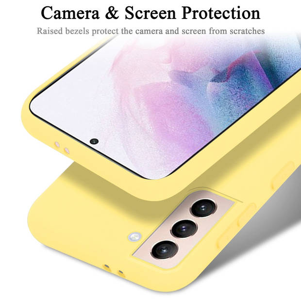 Cadorabo Hoesje geschikt voor Samsung Galaxy S22 PLUS Case in LIQUID GEEL - Beschermhoes TPU silicone Cover