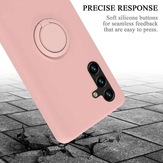 Cadorabo Hoesje geschikt voor Samsung Galaxy A13 5G in LIQUID ROZE - Beschermhoes van TPU silicone Case Cover met ring