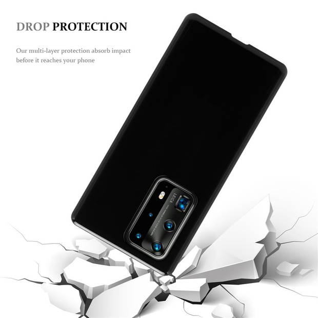 Cadorabo Hoesje geschikt voor Huawei P40 PRO / P40 PRO+ in ZWART - Beschermhoes Cover gemaakt van TPU Silicone Case